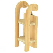 Artikel Holzschlitten Miniatur, Rot-Natur, 4x8,5 cm, 6er Set - Weihnachtsdeko