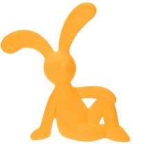 Artikel Deko-Hase aus beflocktem Kunststoff 38 cm gelb für Ostern und Wohnraumdekoration
