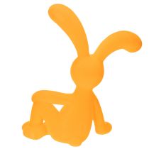 Artikel Deko-Hase aus beflocktem Kunststoff 38 cm gelb für Ostern und Wohnraumdekoration