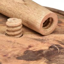 Artikel Etagere Holz zweistöckig Mangoholz Ø35cm/Ø24cm H51,5cm naturbraun