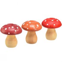 Artikel Holzpilze Deko Pilze Holz Fliegenpilze Rot Orange 5cm 9 St