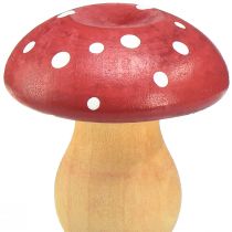 Artikel Holzdeko Fliegenpilze 5cm Rot Orange 9 Stück