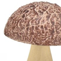 Artikel Holzdekoration Pilze 5×6cm Braun Natur 8 Stück Tischdeko Herbst