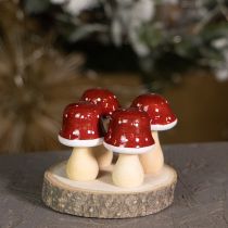 Artikel Lackierte Holzpilze Fliegenpilze als Herbstdeko 4 Stück