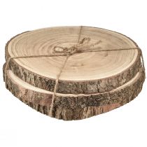 Artikel Holzscheiben Baumscheibe Paulownia Natur Ø26-28cm 3St