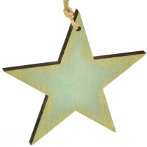 Artikel Holzsterne Set zum Aufhängen 12/20/26cm Mint Gold Fensterdeko