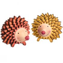 Artikel Igel Deko Holz Dekofigur Herbst Orange Gelb 8×7×6cm 4St
