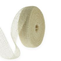 Juteband gebleicht 5cm 40m