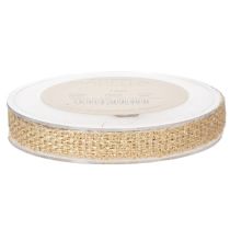 Artikel Juteband Dekoband Natur Gold 12mm x 10m