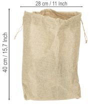 Artikel Jute-Beutel mit Kunststoff-Innenfolie 28×10×40cm natur