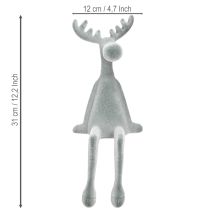 Artikel Kantenhocker Elch Deko Kantensitzer H31cm Grau 3 St