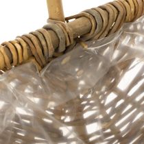 Artikel Kartoffelkorb Set aus Weidengeflecht mit Kunststofffolie natur 3 Größen