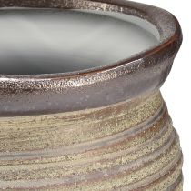 Artikel Keramiktopf Übertopf Vase Metallic Grau Braun 14×14cm