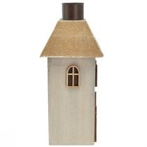 Artikel Kerzenhalter Haus aus Holz 2St