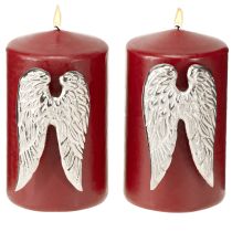 Artikel Kerzenpins Weihnachten Engelsflügel Silber 4×7cm 4 St