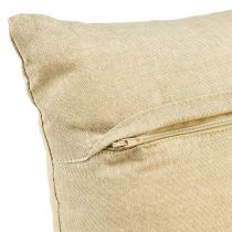 Artikel Dekokissen mit Wichtel aus Polyester Baumwolle Beige Grün 40×40cm
