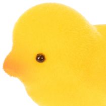 Artikel Beflockte Deko-Osterküken aus Kunststoff, Gelb-Orange, 4,5 cm, 18 Stück