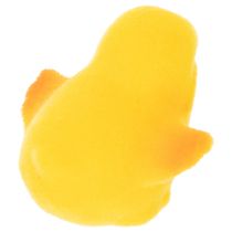 Artikel Beflockte Deko-Osterküken aus Kunststoff, Gelb-Orange, 4,5 cm, 18 Stück
