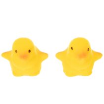 Artikel Beflockte Deko-Osterküken aus Kunststoff, Gelb-Orange, 4,5 cm, 18 Stück