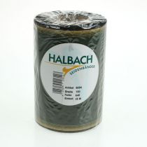 Artikel Kranzband Moiré 150mm Dunkelgrün mit Perlkante in Gold, Taftbindung 25m Rolle für Dekoration und Gestaltung