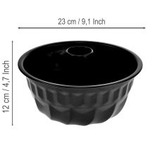 Artikel Kuchenform-Deko Gugelhupf aus Metall Ø23cm Schwarz