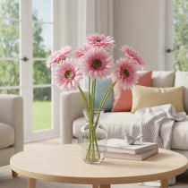 Artikel Künstliche Gerbera Blume aus Kunststoff Rosa 47 cm für Wohn- und Tischdekoration 6St