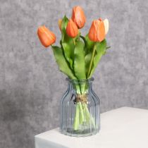 Artikel Künstlicher Tulpenstrauß aus Polyester 30 cm orange 7 Stück für Frühlingsdekoration