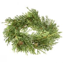 Artikel Kleiner Künstlicher Tannenkranz Grün mit Zapfen Ø24cm Weihnachten