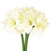 Artikel Künstlicher Ritterstern wie echt Kunstblumen Weiß Amaryllis 40cm 3St