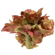 Artikel Künstlicher Salatkopf Lollo Rosso Dekoration Ø20cm Kunststoff Rot-Grün