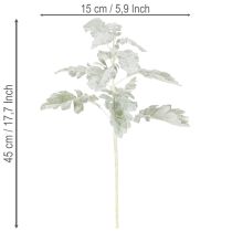 Artikel Künstlicher Senecio-Zweig Greiskraut Silberblatt 45cm 3 Stück