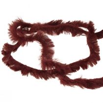 Artikel Kunstfell-Schnur Flauschige Deko-Kordel Bordeaux 50g 30m