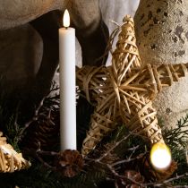 Artikel LED Kerzen Weiß Stabkerzen Wachs Warmweiß 24,5cm 2 St