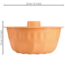 Artikel Metall Deko Backform Gugelhupf Ø23cm H12cm Orange für kreative Dekoration