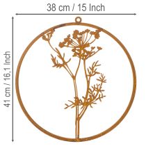 Artikel Metallring Wanddeko Edelrost Dillzweig Ø38cm Rostbraun
