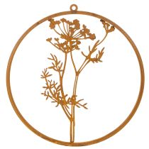 Artikel Metallring Wanddeko Edelrost Dillzweig Ø38cm Rostbraun