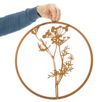Artikel Metallring Wanddeko Edelrost Dillzweig Ø38cm Rostbraun