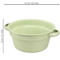 Artikel Metallschale Pastellfarben mit Henkeln Ø17cm H8cm - 4 Stück