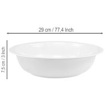 Artikel Metallschüssel Weiß Ø29cm H7,5cm Emaille-Optik Dekoschale