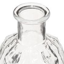 Artikel Mini Vasen Quadratisch Glas Deko Flaschen H13cm 4St