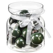 Artikel Mini Weihnachtskugeln Glaskugeln Grün Ø3cm 18 St im Glas