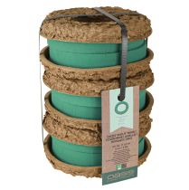 Artikel OASIS® Biolit® Kranz-Rohling aus Nasssteckschaum, Ø 17 cm, 6 Stück, grün/braun