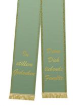 Trauerband bedruckt 125mm x 75cm olive