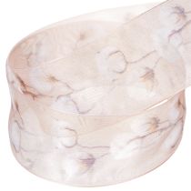 Artikel Organzaband Baumwollzweige Dekorationsband Rosa 40mm x 15m