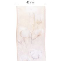 Artikel Organzaband Baumwollzweige Dekorationsband Rosa 40mm x 15m