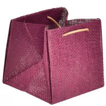 Artikel Papier Geschenktüten mit Henkel 12x12 cm Burgund und Rosa 8 Stück