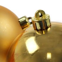 Artikel Weihnachtskugeln aus Kunststoff Gold Ø10cm 4 Stück