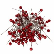 Artikel Perlkopfnadeln Metall Kunststoff Rot Ø6mm Länge 65mm Dekoration 100 Stück