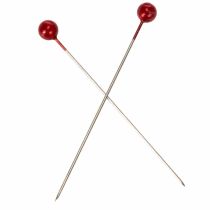 Artikel Perlkopfnadeln Metall Kunststoff Rot Ø6mm Länge 65mm Dekoration 100 Stück