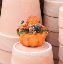 Artikel Dekorative Pflanzkanne in Kürbisform aus Sisal für Herbstdekoration